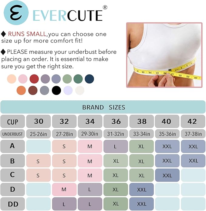 Evercute Cross Back Sport Bras Padded Strappy Criss Cross Cropped Bras for Yoga Workout Fitness Low Impact