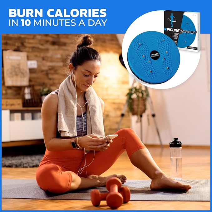 Daiwa Felicity Figure Trimmer Ab Twister Board - Waist Twister Machine for Core & Abs Exercise - Waist Twisting Fitness Tool, Dizzy Disc Twist Board for Slimming Workout & Reflexology