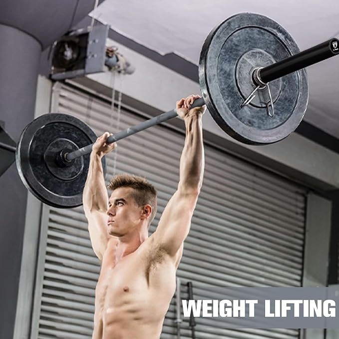 7ft Olympic Barbell for Strength Training and Olympic Weightlifting, 500 700 1000LBS Capacity Available, 2 Inch Bar for Squats, Home Gym Fitness Equipment, Bench Press, Deadlift,Powerlifting