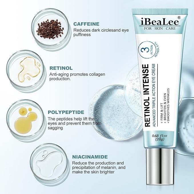 Temporary Tightener Eye Cream-Instantly Reduces Under- Bags, Dark Circles & Wrinkles, Anti-Aging with Retinol & Hyaluronic Acid, Under Eye Creams Suit Women Men Firm Smooth firming Non-Greasy-A1A1A1