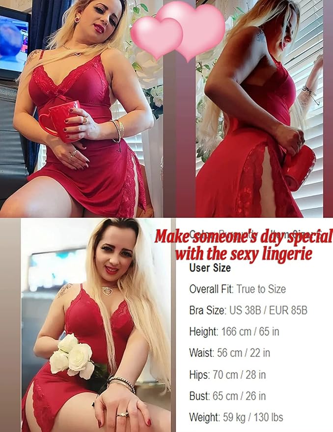 Avidlove Women's Lingerie Sexy Nightwear Spaghetti Strap Nightgown Babydoll Chemise