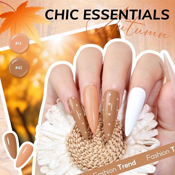 COSCELIA 60PCS Gel Nail Polish Starter Kit, 55 Colors gel polish with 5pcs Top Base Coat All Seasons Colors Nail Polish Kit French Manicure Nail Art Christmas Gifts for Women Teenagers Girls