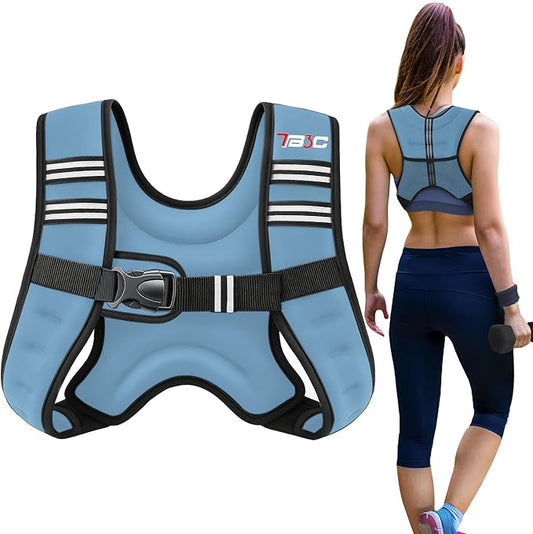 Weighted Vest Woman - 6lb/8lb/12lb/16lb/20lb/25lb/30lb Womens Weight Vest for Walking, Strength Training Weight Vests for Men, Reflective Stripe Fitness Vest for Workout Running Jogging