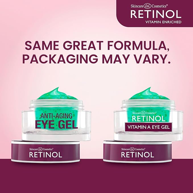 LIVAURA Retinol Vitamin A Eye Gel – Anti-Wrinkle Treatment Minimizes Signs of Aging, Dark Circles Around Eyes – Extra Boost of Retinol From Micro-Beads Restores Tone & Elasticity to Eye Area