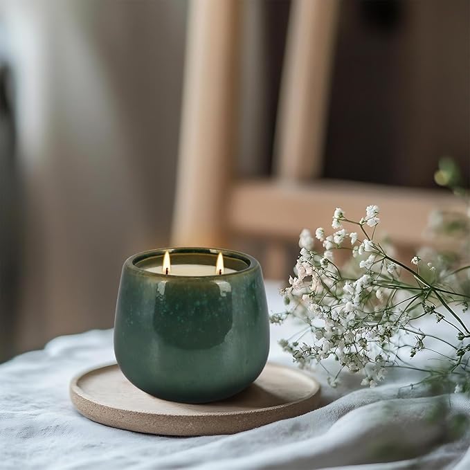 1 Pack Outdoor Citronella Candle Ceramic Mug |Outdoor - Safe for Picnic, Patio, Camping Adventures & Indoor, Great Gift Idea.