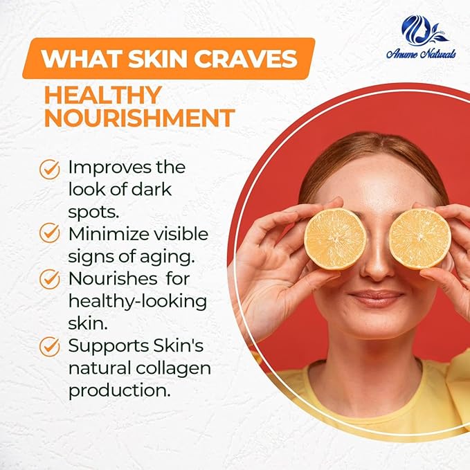Vitamin C Serum For Face With Hyaluronic Acid, Vitamin E & Ferulic Acid - Brightening & Anti-Aging Formula for Glowing Skin - Hydrates, Evens Tone & Reduces Fine Lines - 60ml