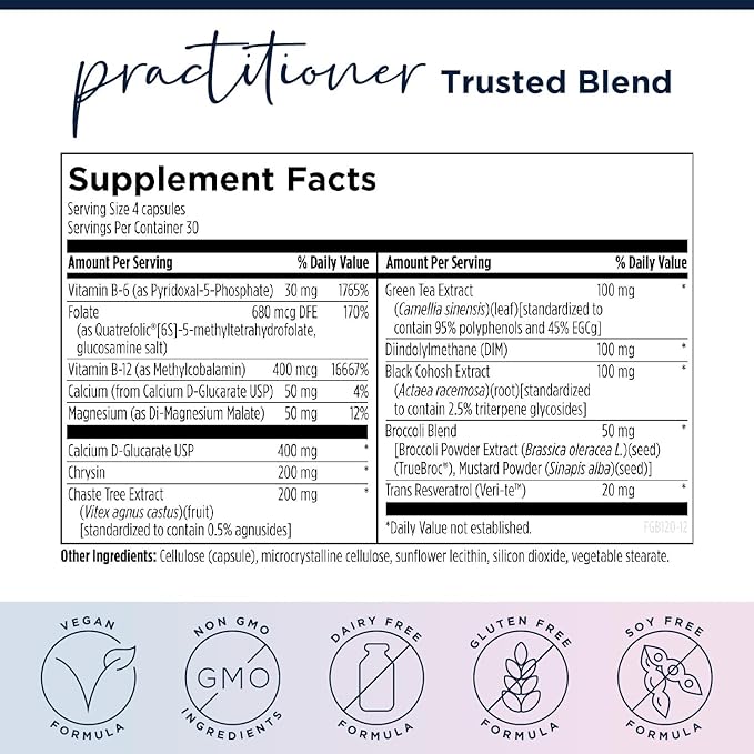 Designs for Health FemGuard + Hormone Balance for Women - DIM, Black Cohosh, Calcium D-Glucarate, EGCg Green Tea Extract & Chaste Tree Supplement for Mood Support & Estrogen Metabolism (120 Capsules)