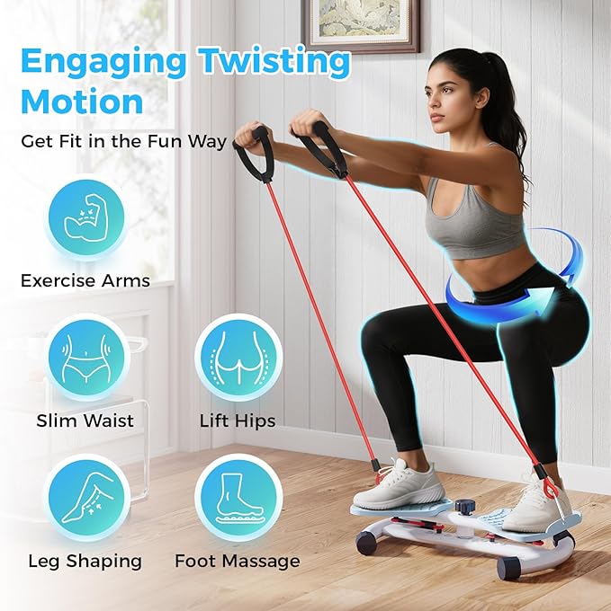 Ab Twister Board, Waist Twisting Machine for Exercise, Waist Trainer for Core Abs Exercise, Home Gym Workout Equipment for Women, Noiseless, 300 lbs Capacity