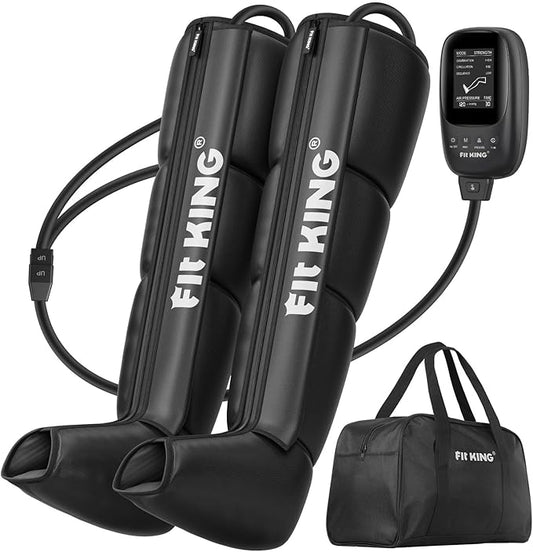 FIT KING Air Compression Recovery System,Dynamic Pressure for Circulation Improvement and Fast Recovery,Sequential Massage Boots for Athletes (Small)