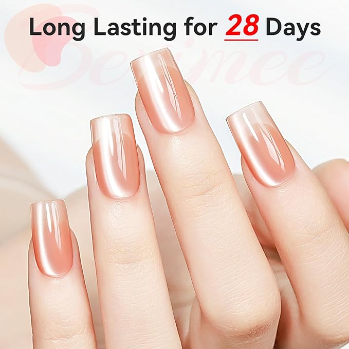 Cateye Gel Polish Set With Magnet, Pink Purple Red 10 Colors Jelly Magnetic Nail Polish Moonlight, Holographic Glass Shimmer Glitter Soak Off UV Gel Salon DIY At Home, 8ml