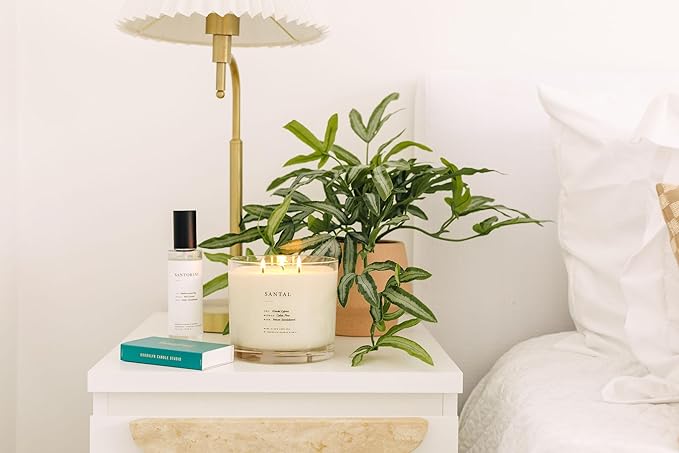 Brooklyn Candle Studio Santal XL 3 Wick Candle - Luxury Scented Candle, Vegan Soy Wax, Hand Poured in The USA, 100 Hour Slow Burn Time - 27oz