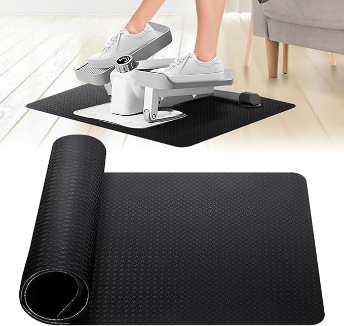 Upgrade Double-Sided Non-Slip Workout Mat for Elliptical Leg Exerciser, Exercise Mat for Under Desk Elliptical Floor Protection