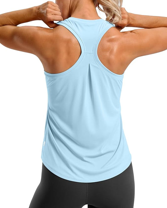 G Gradual Women's Workout Tank Tops Racerback Athletic Yoga Tops Loose Fit Sleeveless Running Gym Sports Shirts for Women
