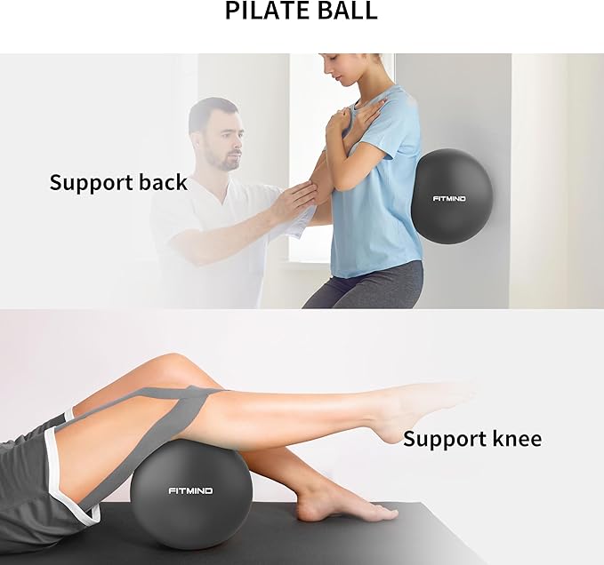 Exercise Balls Set 22-30 Inch & 9 Inch, Small Pilates Ball with Pump, Pregnancy Ball for Women, Yoga Balls for Exercise, Small Exercise Ball for Between Knees, Stability, Physio