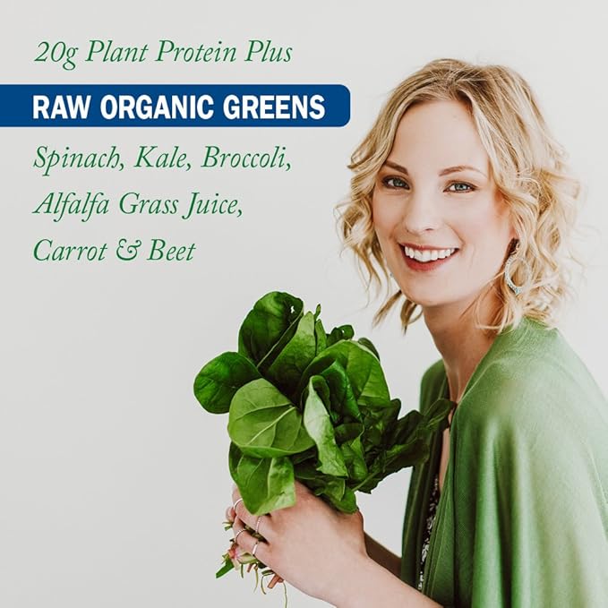 Garden of Life Raw Organic Protein & Greens Lightly Sweet, Vegan Protein Powder for Women and Men, Plant Protein, Pea Protein, Greens & Probiotics, Dairy Free, Gluten Free Low Carb Shake, 20 Servings