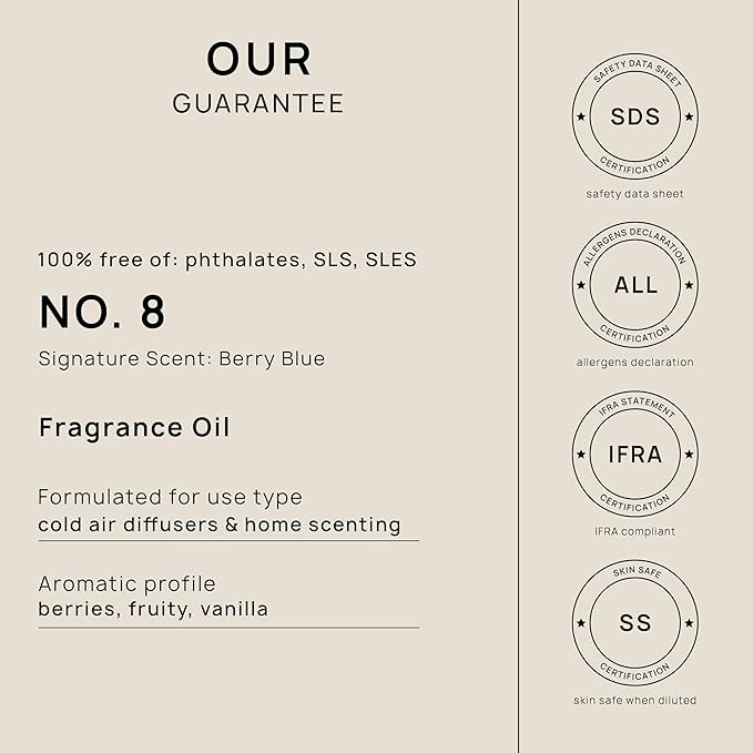 VINEVIDA [128 Fl Oz] Berry Blue Fragrance Oil for Cold Air Diffusers, Essential Oils for Diffuser Oil Refill & Air Freshener Room Spray