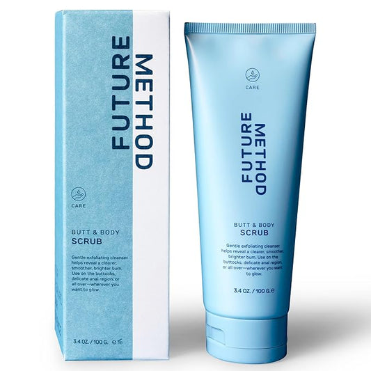Body Scrub Exfoliating Cleanser - Butt Scrub with Hyaluronic Acid, Jojoba Oil, & Vitamin C - Clarifying & Hydrating Butt Exfoliator, 3.04 oz (Pack of 1)