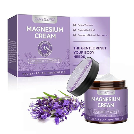 Magnesium Lotion | Magnesium Cream for All skin types, Bedtime Routine, Fast-Absorbing Non-Greasy, Unscented, for Legs, Calves & Feet, 4.23 oz