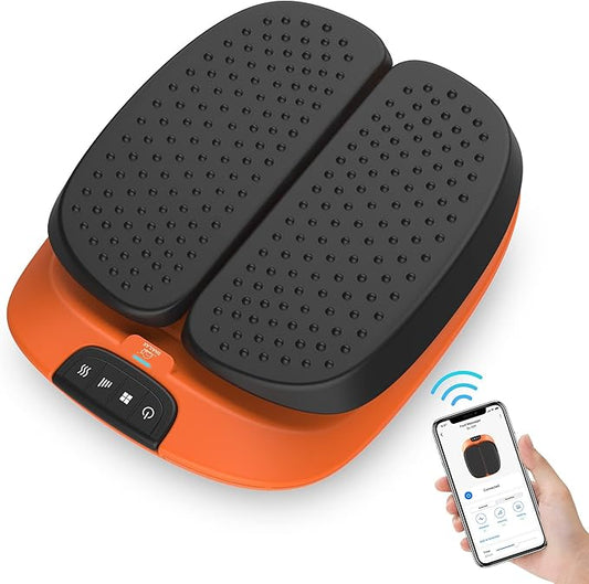 Snailax Vibration Foot Massager with Heat, App Control, Adjustable Vibration Electric Foot Massager Machine for Circulation, Plantar Fasciitis, Pain, Remote Control