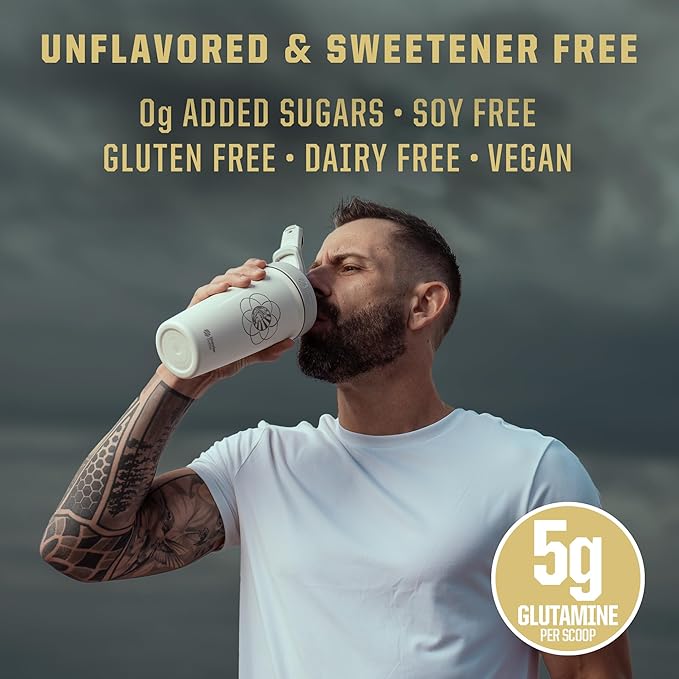 L-Glutamine Powder Glutamine Supplement Support Muscle Recovery Gut Health Support Reduce Soreness Amino Acids Boost Protein Synthesis Accelerates Recovery Post-Workout 100 Servings Unflavored