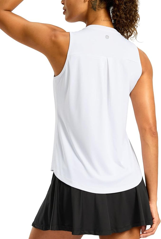 G Gradual Workout Tank Top for Women Sleeveless Athletic Yoga Tops High Neck Quick Dry Running Tennis Sports Shirts for Women