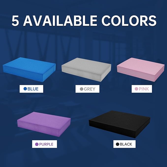 Balance Foam Mat for Physical Therapy Equipment & Strength Stability Training, Slip Resistant Foam Mat for Yoga, Pilates, Meditation