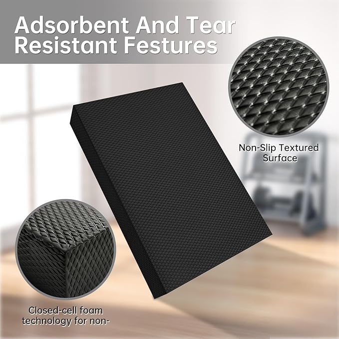 Balance Foam Mat for Physical Therapy Equipment & Strength Stability Training, Slip Resistant Foam Mat for Yoga, Pilates, Meditation