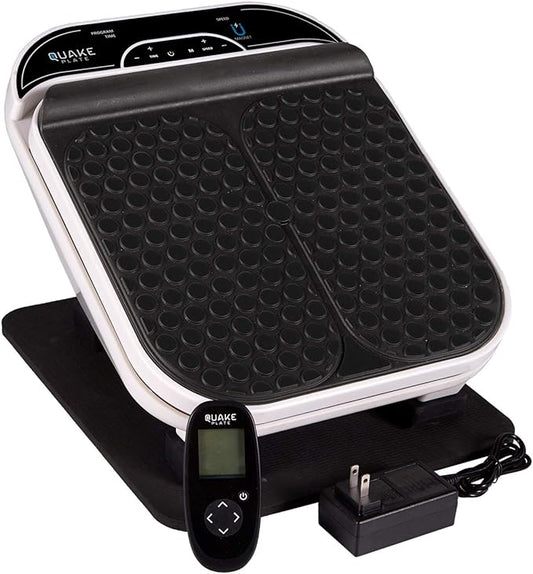 Foot Massager for Neuropathy Pain & Circulation by Quake Plate High RPM Oscillating Deep Tissue Foot & Calf Massager for Plantar Fasciitis Pain Relief, 30 Speed Vibrate with Gen 2 RF Remote