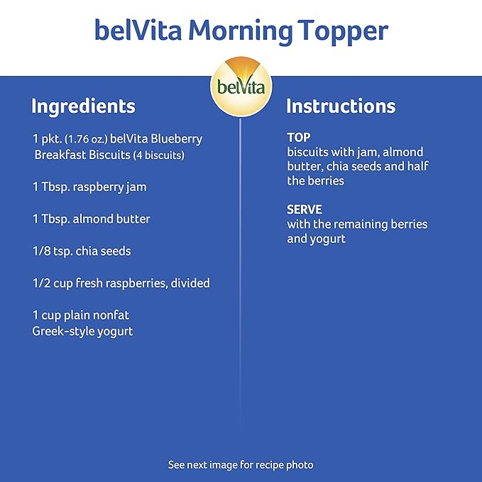 belVita Breakfast Bars Biscuits Variety Pack, 4 Flavors, 30 Total Packs, 6 Boxes (4 Biscuits Per Pack)
