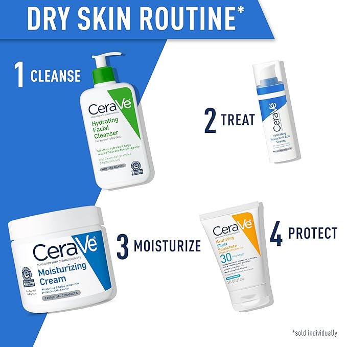 CeraVe Après Ski Moisturizing Cream, Body and Face Moisturizer for Dry Skin, Body Cream with Hyaluronic Acid and Ceramides, Daily Moisturizer, Oil-Free, Fragrance Free, Non-Comedogenic, 12 Ounce