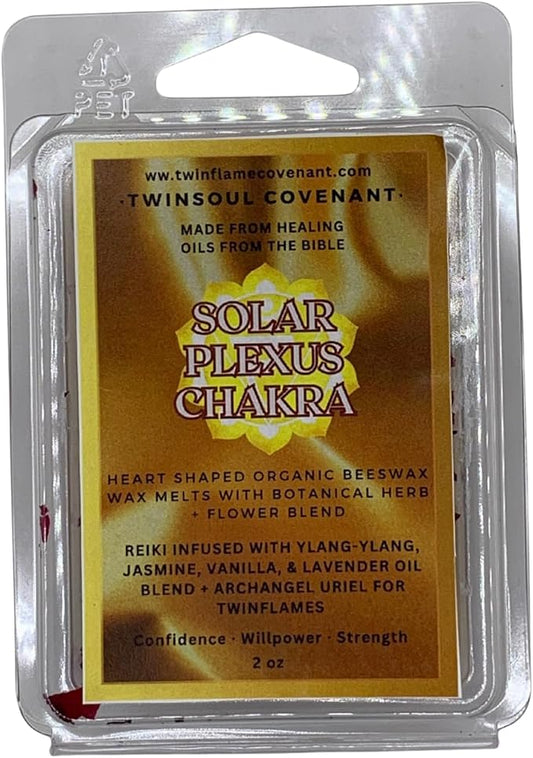 TwinFlames Chakra Wax Melt Collection – Beeswax Aromatherapy Melts with Archangel Energy, Sacred Oils & Scripture – 10 Spiritual Melts for Meditation, Alignment & Reiki (Solar Plexus Chakra)