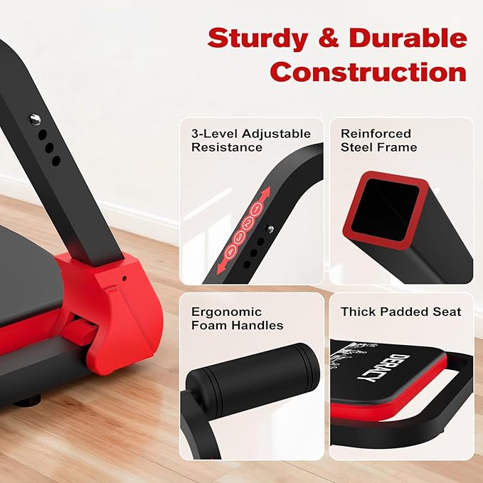 DERACY Sit Up Exercise Equipment, Adjustable Ab Machine, Multi-Functional Sit Up Machine, Ab Workout Equipment, Ab Trainer Machine for Women Men