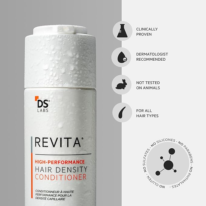 DS Labs Revita Conditioner, 500mL - Lightweight, Scalp First Hydration for Fuller Looking, Softer Hair, Thickening Appearance, Sulfate & Silicone Free, Color Safe, For Men & Women