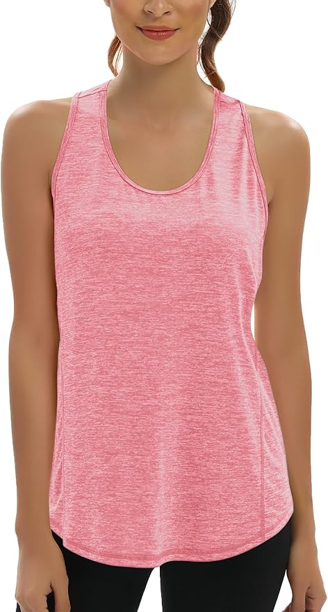 Aeuui Womens Workout Tops Open Back Racerback Tank Tops Sleeveless Yoga Athletic Running Shirts Gym Clothes for Women