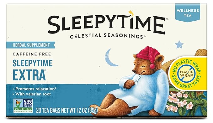 Celestial Seasonings Sleepytime Extra Herbal Tea, 20 Tea Bags Box