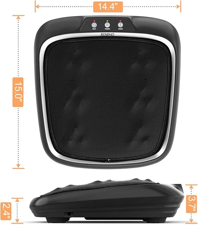 RENPHO Shiatsu Foot Massager with Heat, Plantar Fasciitis Relief Heated Foot Massager for Muscle Relaxation, Foot and Calf Massager, Deep Kneading Massage for Feet and Legs, Fits up to Size 14 Feet