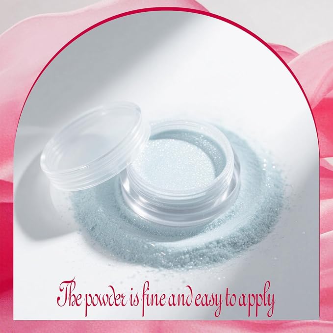 Artdone Gold Aurora Chrome Nail Powder, Iridescent Unicorn Powder Metallic Mirror Effect Pigment Pearlescent Mermaid Pearl Glitter Dust Kit, Nail Art Decoration, Resin Craft