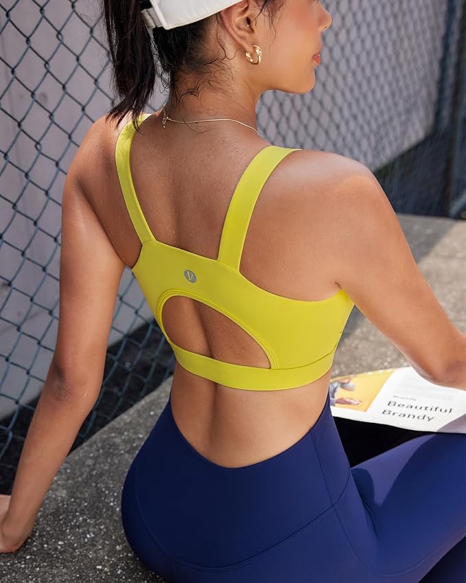 RUNNING GIRL High Impact Sports Bras for Women,Racerback Running Bra Workout Crop Tank Tops Longline Sports Bra Push up