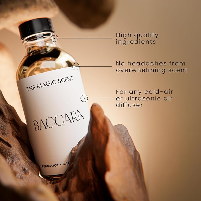 The Magic Scent Baccara Diffuser Oil - Hotel & Home Luxury Scents Inspired by Baccarat Rouge - Diffuser Oil Scents for Home Designed for Use in All Diffusers - 16.9 fl oz, 500 mL