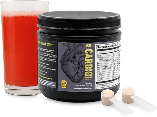 Cardio Miracle Nitric Oxide Supplement with Super Beets 60 Servings - Beet Root Powder with L-Arginine to Support Circulation, Blood Flow, Energy, Endurance, Stamina & Heart Health for Men and Women