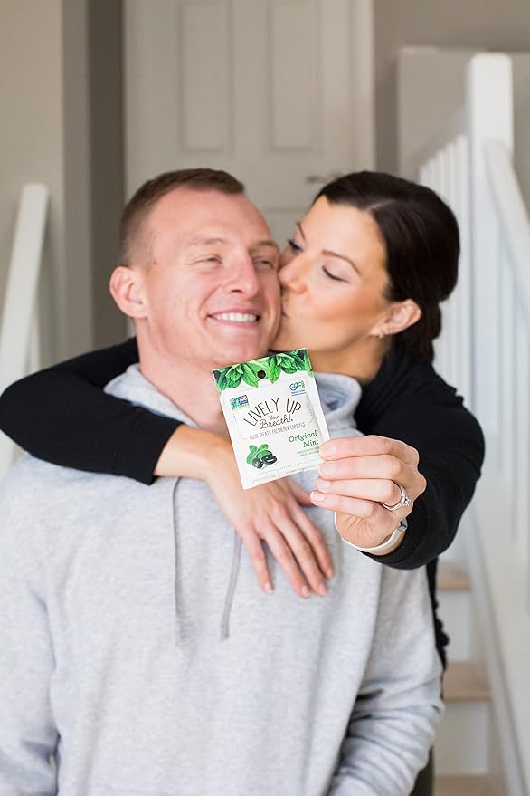 Chewable Liquid Filled Mint Capsule Breath Fresheners, 120 ct. Fights Bad Breath, Vegetarian Formula (comes in 12 individual packets)