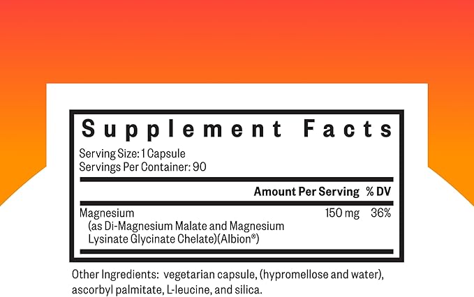 Seeking Health Optimal Magnesium - Mineral Supplement Aids Optimal Magnesium Absorption - Bioavailable Forms of Magnesium for Energy, Sleep & Bone Health Support - 150 mg, 90 Capsules