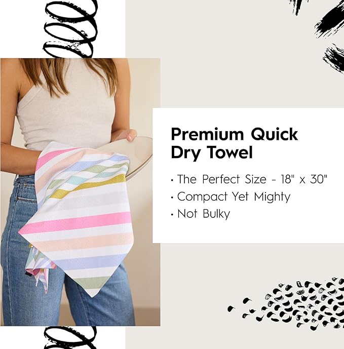 GEOMETRY Spring Kitchen Towels - Quick Dry Microfiber Cloth Spring & Summer Dish Towels for Kitchen Drying - Premium Quick Dry Towel - Spring Picnics, 18" x 30" - 1-Pack