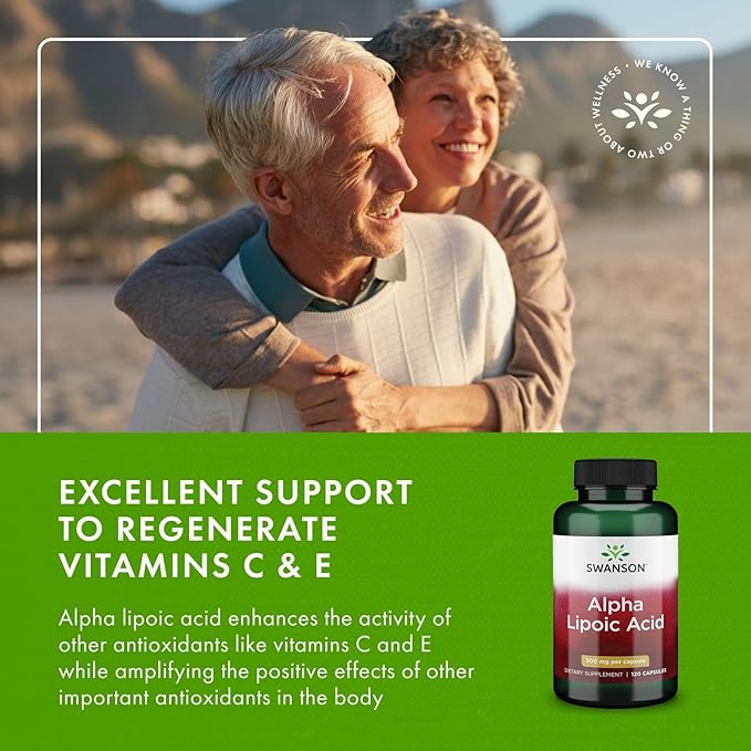 Swanson Alpha Lipoic Acid Health Supplement 300 mg 120 Capsules