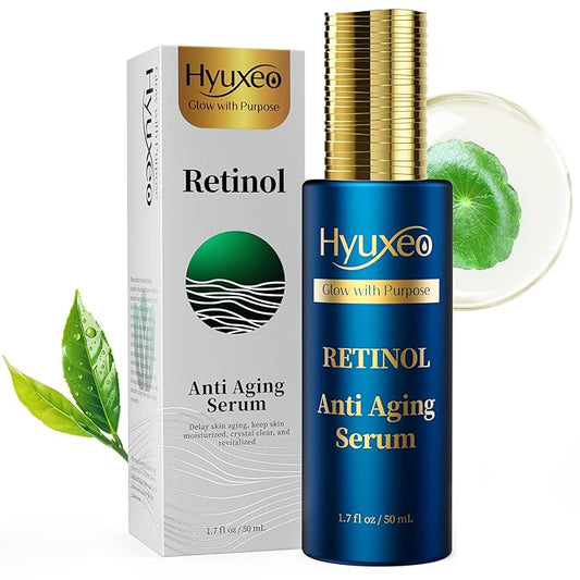 Anti Aging Serum, Retinol Serum for Face with Squalane and Hydrolyzed Collagen, Improve Fine Lines and Hydrate Skin, Wrinkle Retinol for Various Types of Skin Women/Men