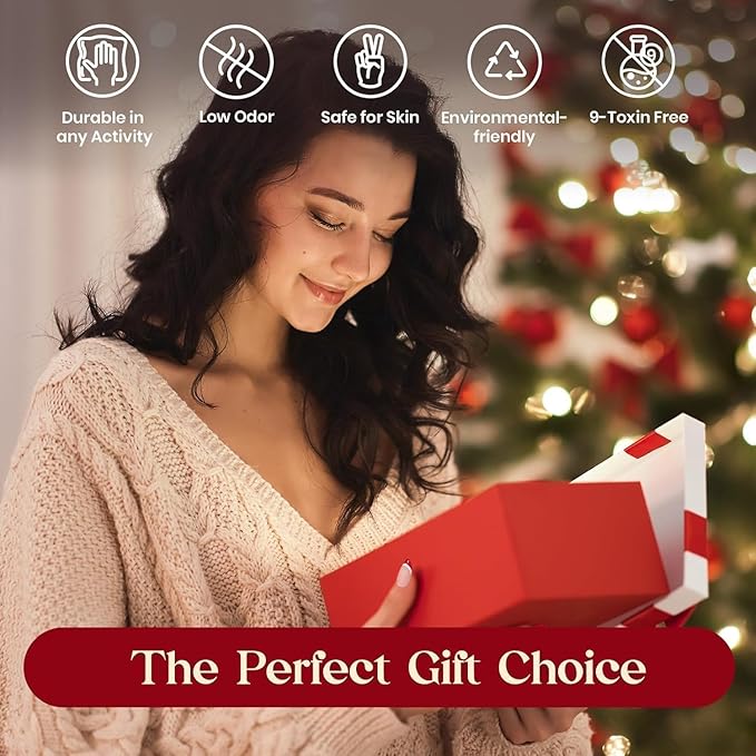 Beetles Christmas Gel Nail Polish, 6 Colors Winter Burgundy Red Glitter Gold Green Gel Polish, Soak Off Uv Nail Lamp Cured Holiday Nail Gel DIY Home Manicure Kit Gifts for Women