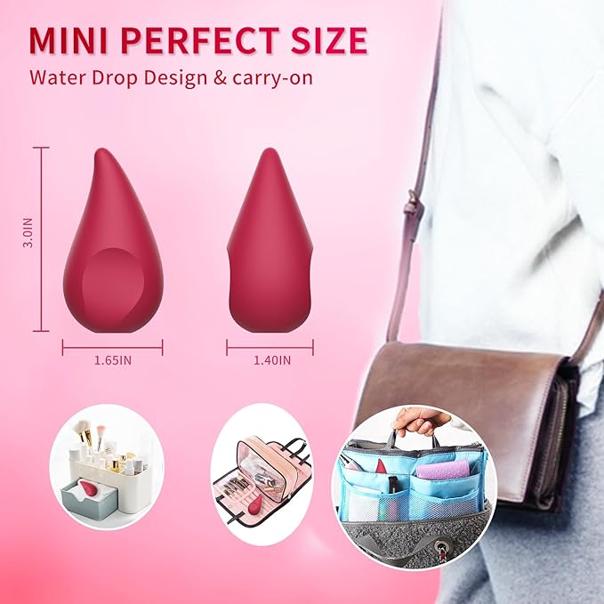 Mini Portable Facial & Eye Skin Care Tools - Skin Activated Handheld Cordless Vibration Massager,for Relieving Dark Circles,Eye Bags,and Fine Lines,Improves Facial Skin Laxity and Aging - Red