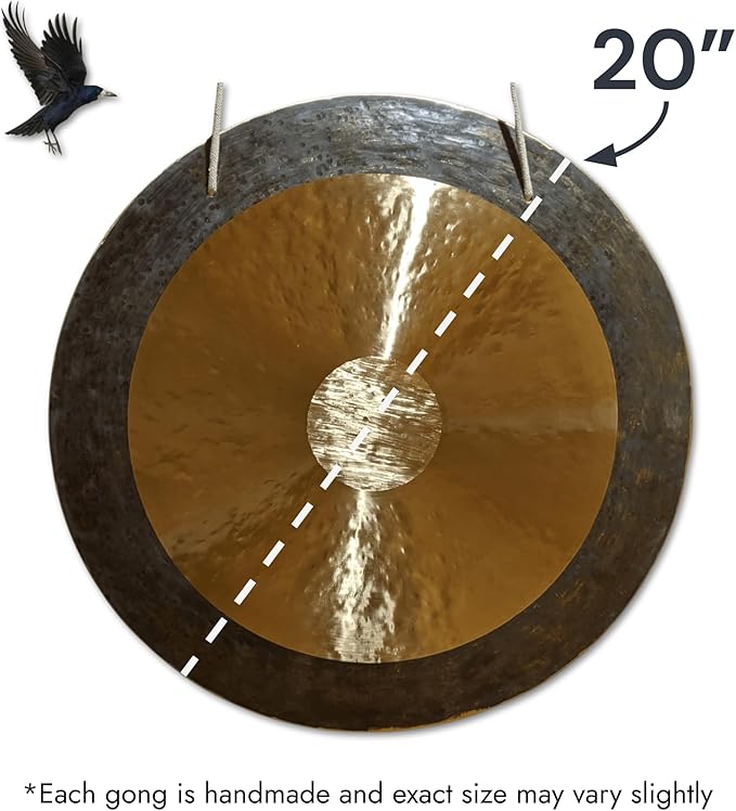 Chinese Wind, Sun, Horizon & Eclipse Gongs. Handmade Premium Quality for Sound Healing & Meditation (Horizon Gong, 20")