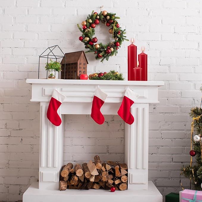 MTLEE 18 Pcs Set of 3 Pillar Candles Bulk 2 in x 3, 6, 8 Long Burning Clean Unscented Smokeless Pillar Candles for Wedding Emergency Lanterns Ceremony Party(Red)