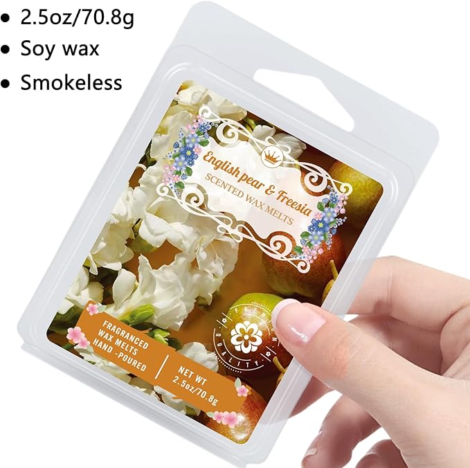 8 Natural Soy Wax fire-Free Aromatherapy Cube Gift Box, containing 8 Kinds of fragrances Such as bluebells, are Safe and Pleasant, Helping You Create Aromatic Space.